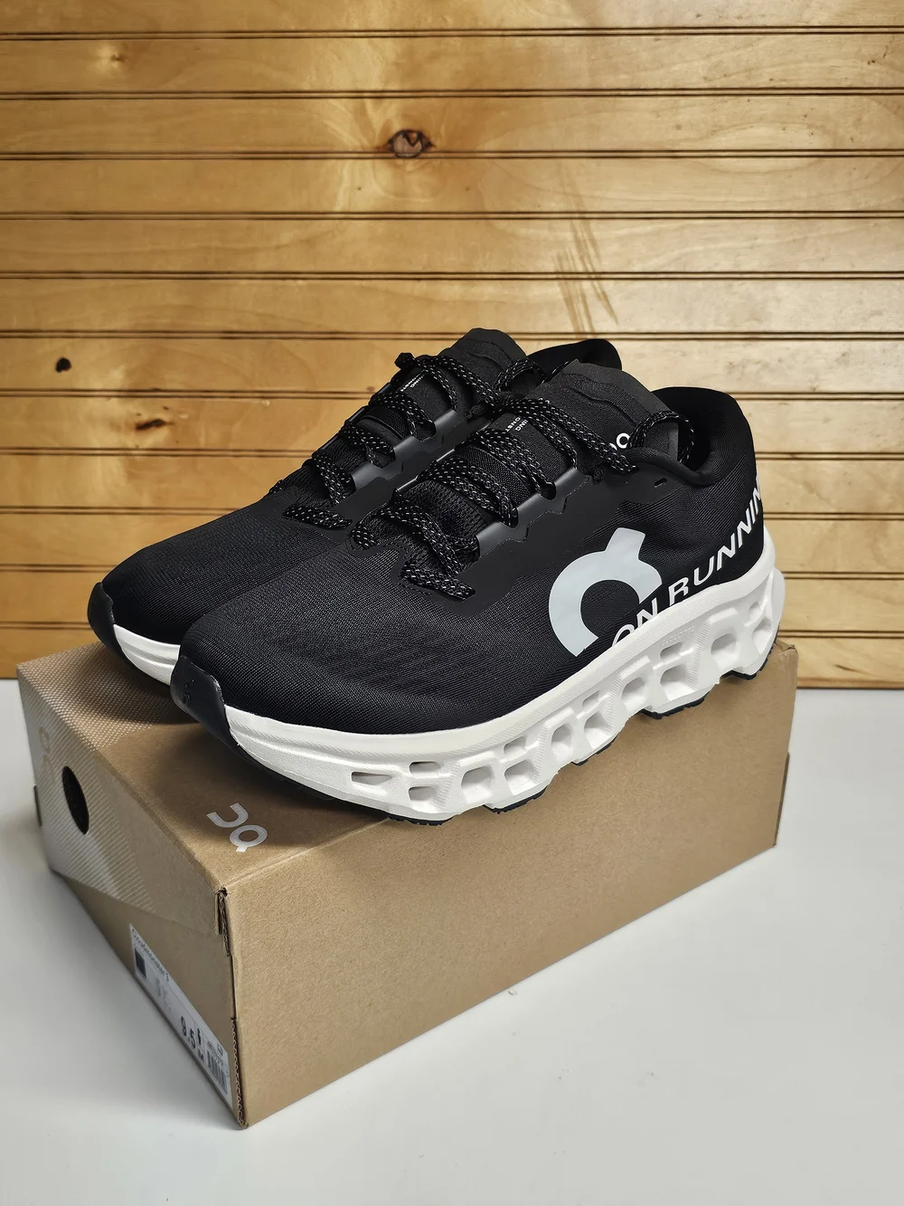 On Running Men's Cloudmonster 3 Black/White Running Shoes